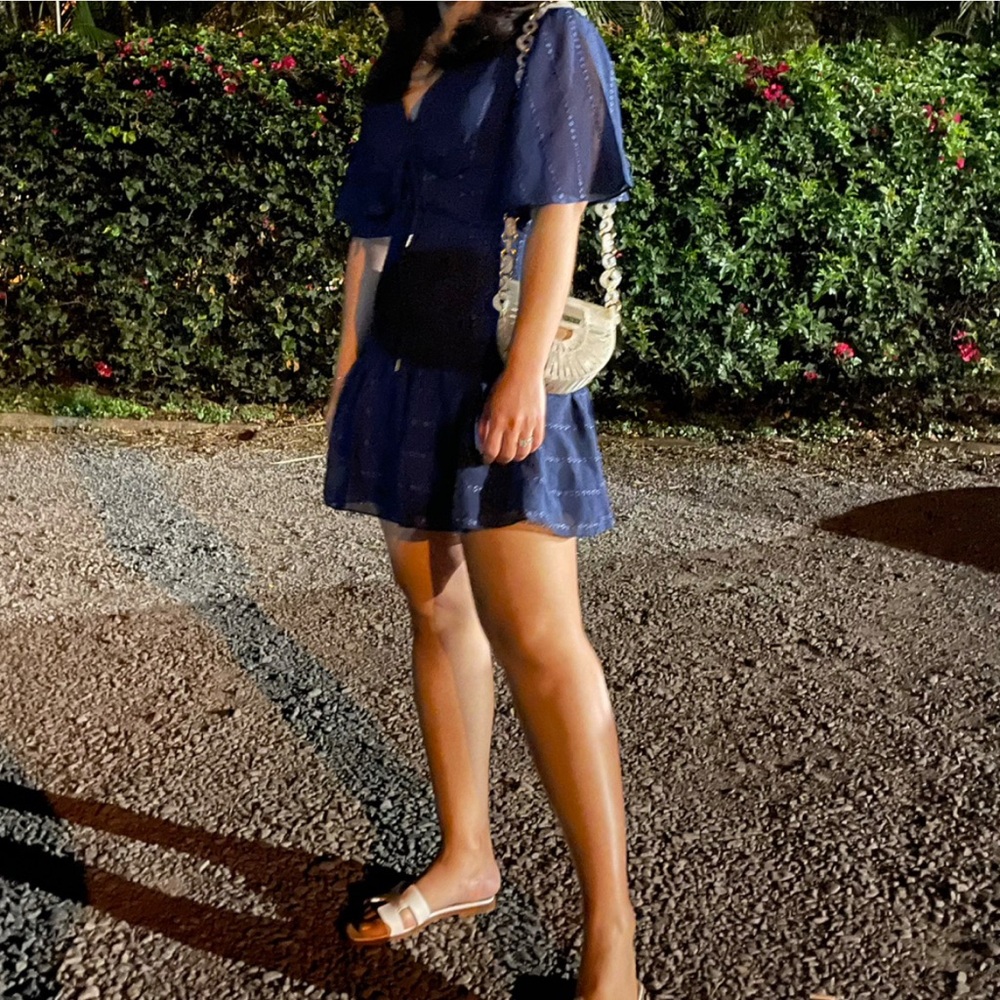 Finders Keepers Evie Mini Dress Navy